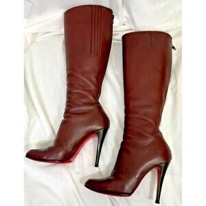 Christian Louboutin Dark Brown Heeled Boots